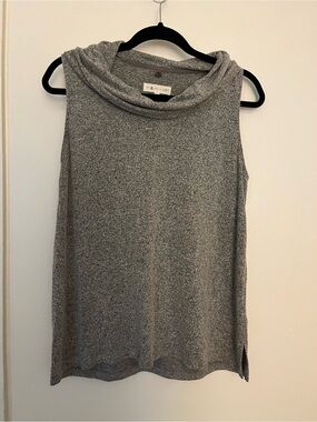 Lou & Grey Gray Sleeveless Cowl Neck Top